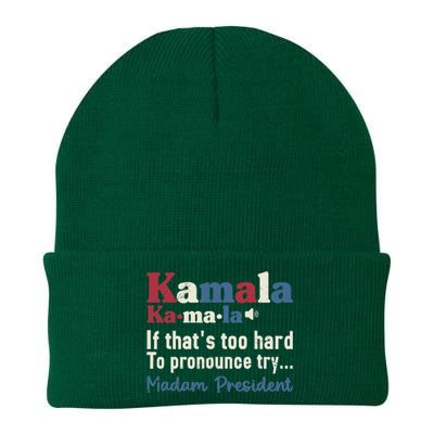 Kamala Pronunciation Funny Presidential Election 2024 Knit Cap Winter Beanie