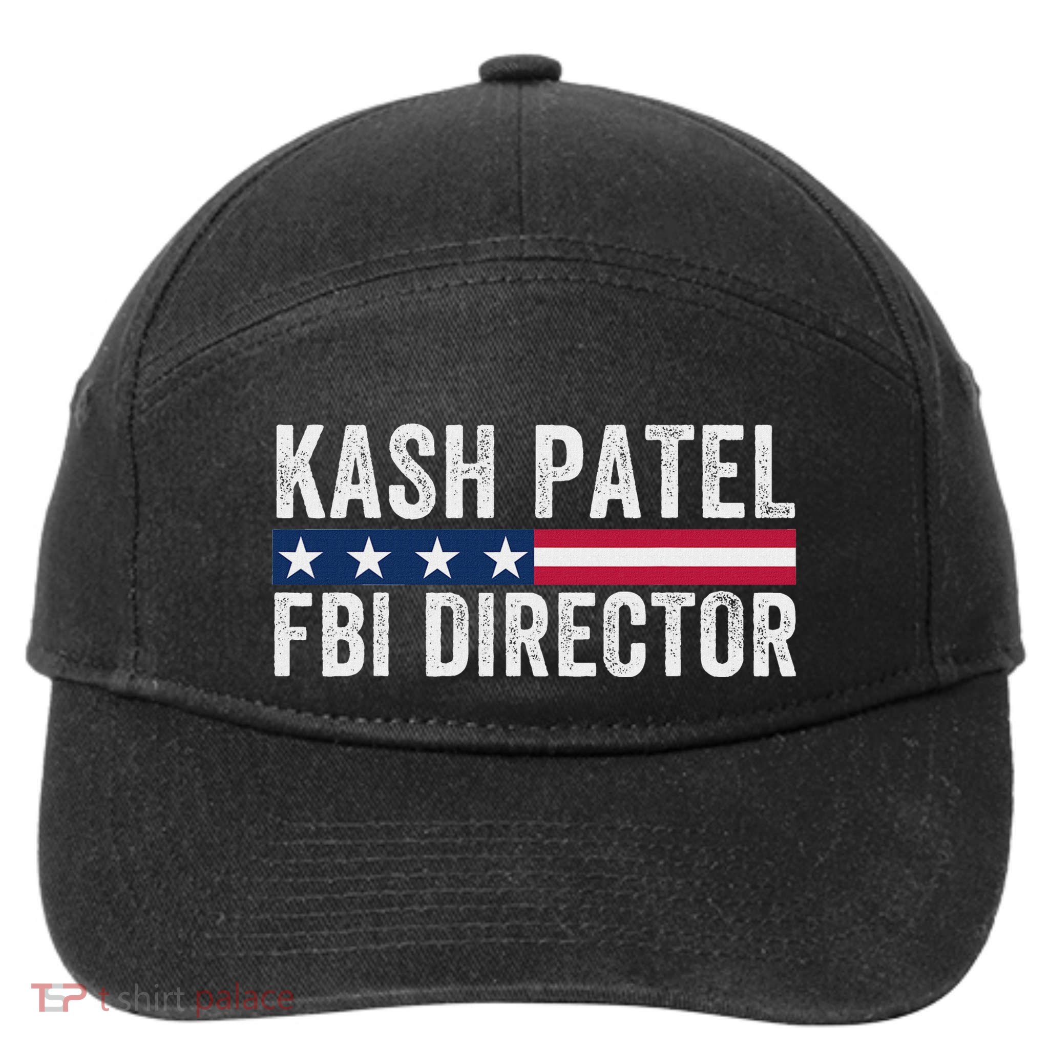 Kash Patel Fbi Director Patriotic American Flag 7-Panel Snapback Hat