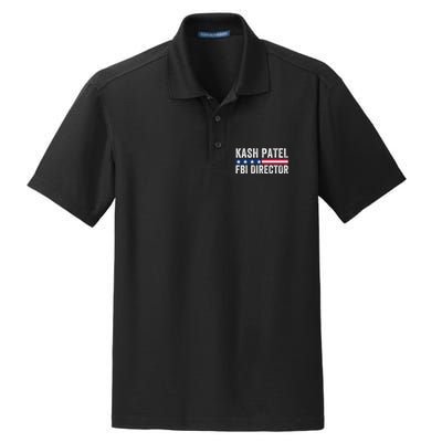 Kash Patel Fbi Director Patriotic American Flag Dry Zone Grid Polo