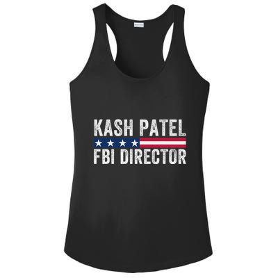 Kash Patel Fbi Director Patriotic American Flag Ladies PosiCharge Competitor Racerback Tank