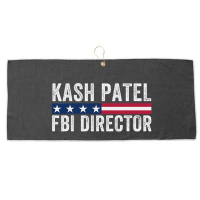 Kash Patel Fbi Director Patriotic American Flag Large Microfiber Waffle Golf Towel