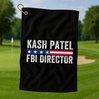 Kash Patel Fbi Director Patriotic American Flag Golf Towel