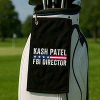 Kash Patel Fbi Director Patriotic American Flag Golf Towel