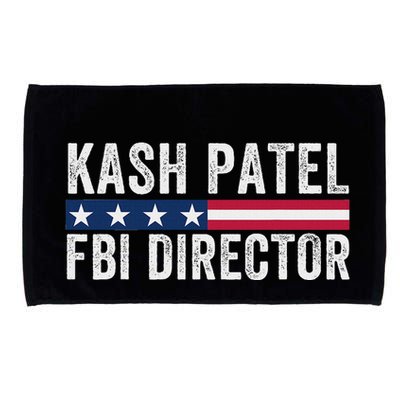 Kash Patel Fbi Director Patriotic American Flag Microfiber Hand Towel