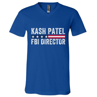 Kash Patel Fbi Director Patriotic American Flag V-Neck T-Shirt