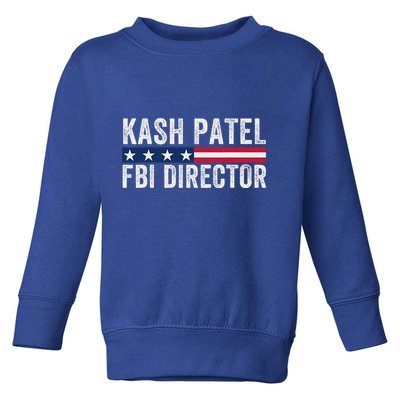 Kash Patel Fbi Director Patriotic American Flag Toddler Sweatshirt