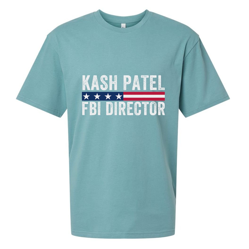 Kash Patel Fbi Director Patriotic American Flag Sueded Cloud Jersey T-Shirt
