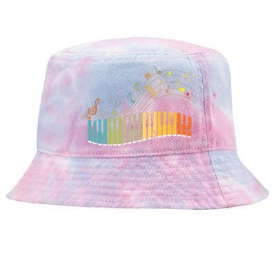 Keyboard Pianist Funny Musician Piano Art Music Tie-Dyed Bucket Hat