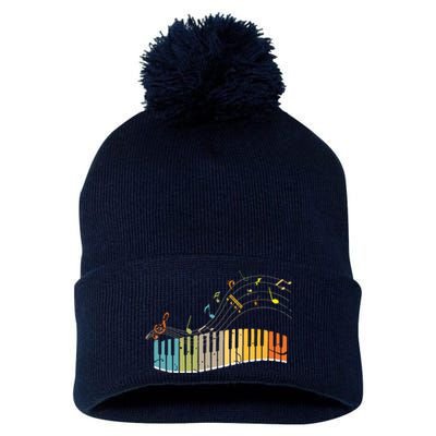 Keyboard Pianist Funny Musician Piano Art Music Pom Pom 12in Knit Beanie