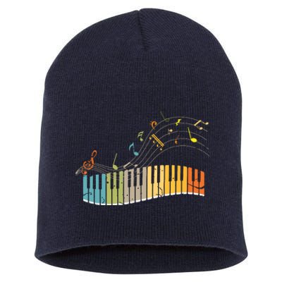 Keyboard Pianist Funny Musician Piano Art Music Short Acrylic Beanie