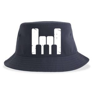 Keyboard Pianist Funny Musician Piano Rock Music Gift Sustainable Bucket Hat