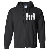 Keyboard Pianist Funny Musician Piano Rock Music Gift Full Zip Hoodie