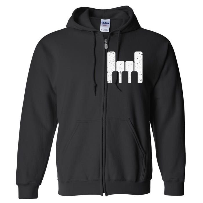 Keyboard Pianist Funny Musician Piano Rock Music Gift Full Zip Hoodie