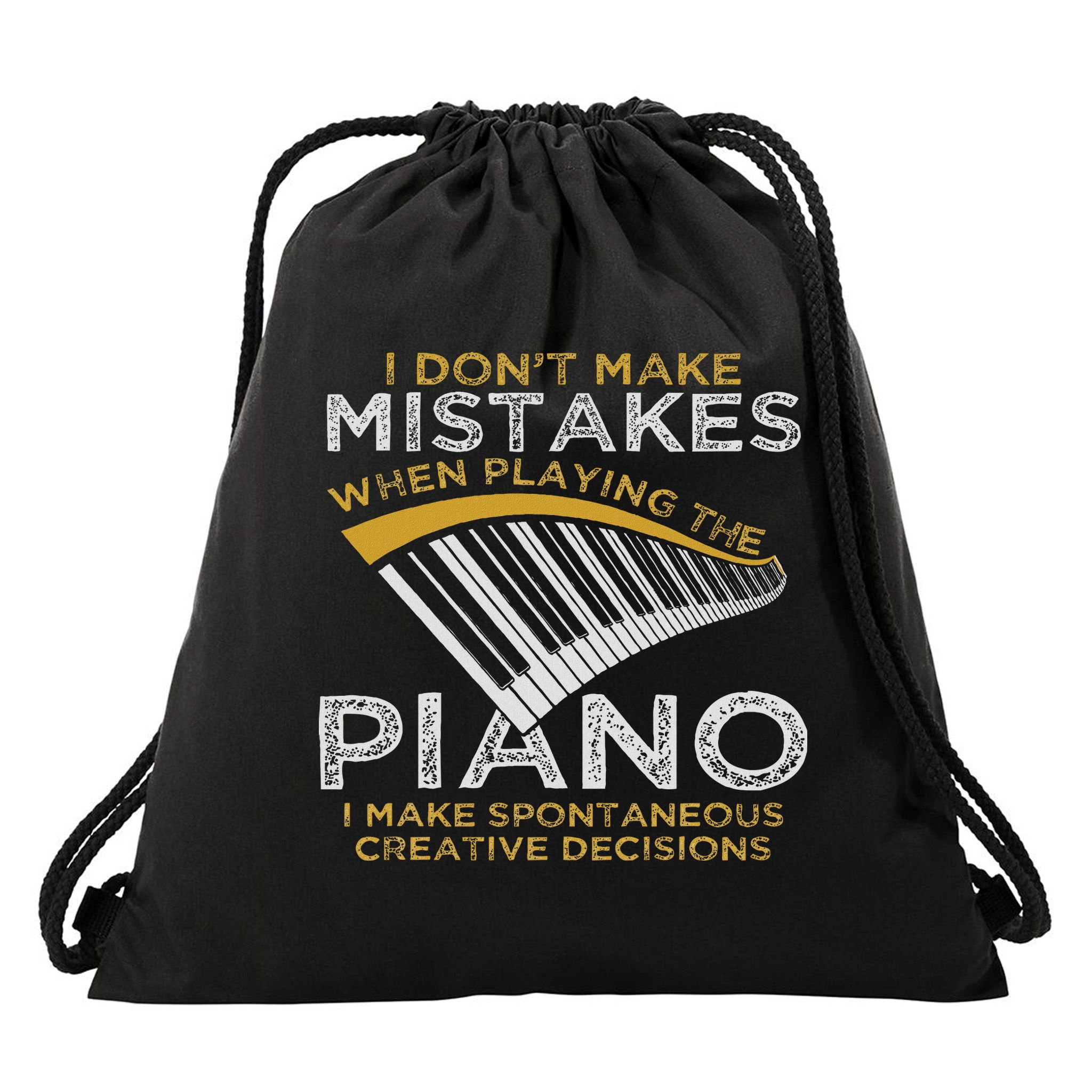 Keyboard Pianist Gifts Music Musician Piano Drawstring Bag