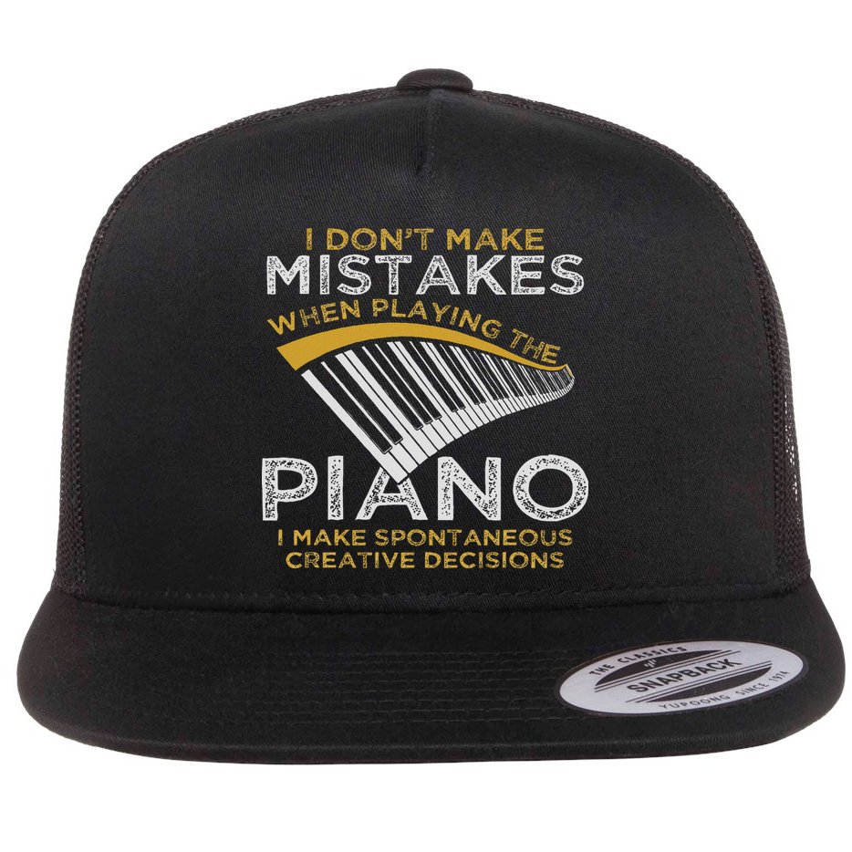 Keyboard Pianist Gifts Music Musician Piano Flat Bill Trucker Hat
