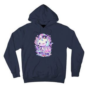 Kawaii Pastel Goth Cute and Creepy Axolotl Knife Tall Hoodie