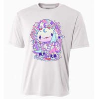 Kawaii Pastel Goth Cute and Creepy Axolotl Knife Cooling Performance Crew T-Shirt