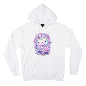 Kawaii Pastel Goth Cute and Creepy Axolotl Knife Hoodie