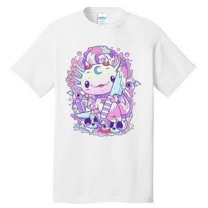 Kawaii Pastel Goth Cute and Creepy Axolotl Knife Tall T-Shirt