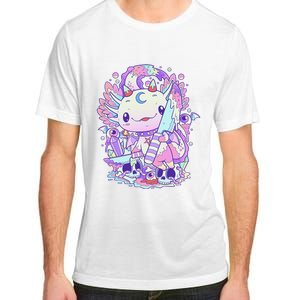 Kawaii Pastel Goth Cute and Creepy Axolotl Knife Adult ChromaSoft Performance T-Shirt