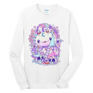 Kawaii Pastel Goth Cute and Creepy Axolotl Knife Tall Long Sleeve T-Shirt