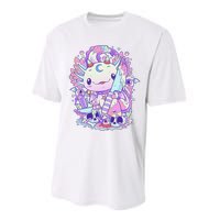 Kawaii Pastel Goth Cute and Creepy Axolotl Knife Performance Sprint T-Shirt