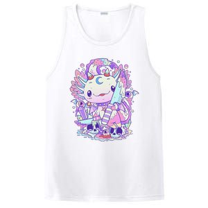 Kawaii Pastel Goth Cute and Creepy Axolotl Knife PosiCharge Competitor Tank