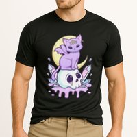 Kawaii Pastel Goth Cute Scary Witchy Cat And Skull Cooling Performance Crew T-Shirt