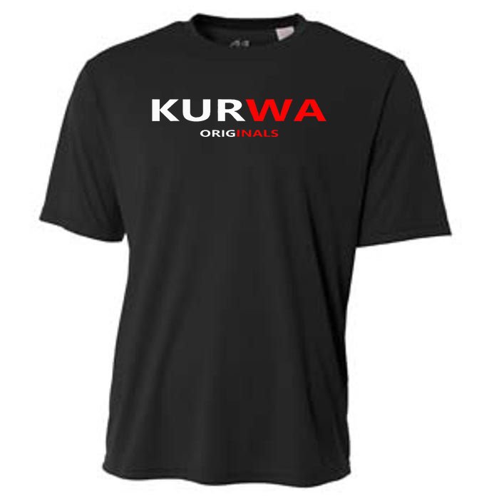 Kurwa Poland Gift Cooling Performance Crew T-Shirt