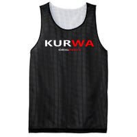 Kurwa Poland Gift Mesh Reversible Basketball Jersey Tank