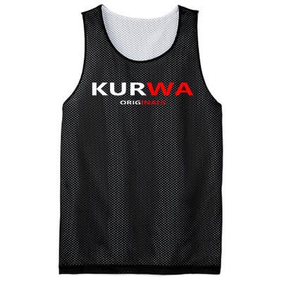 Kurwa Poland Gift Mesh Reversible Basketball Jersey Tank