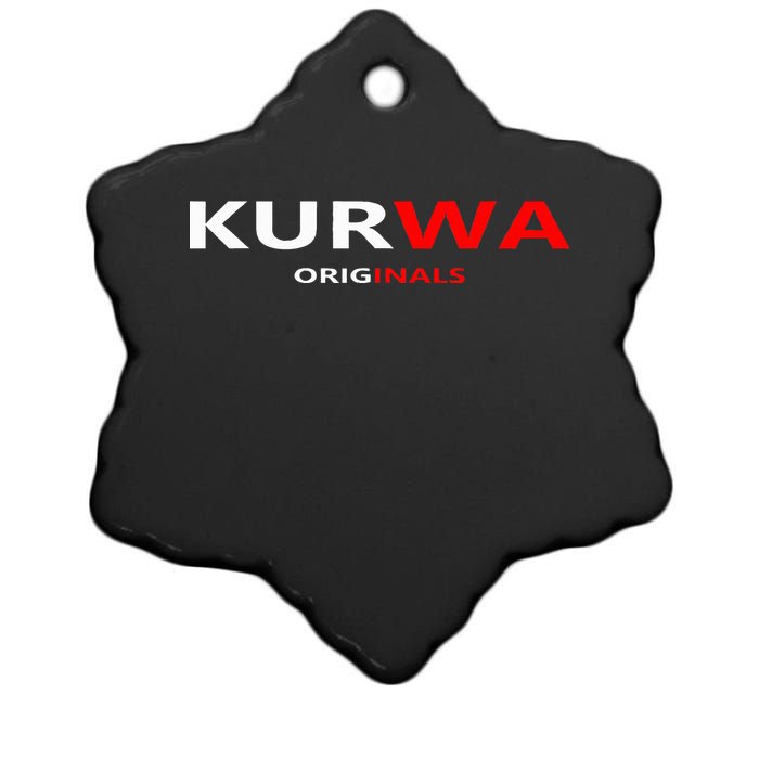 Kurwa Poland Gift Ceramic Star Ornament