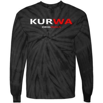 Kurwa Poland Gift Tie-Dye Long Sleeve Shirt