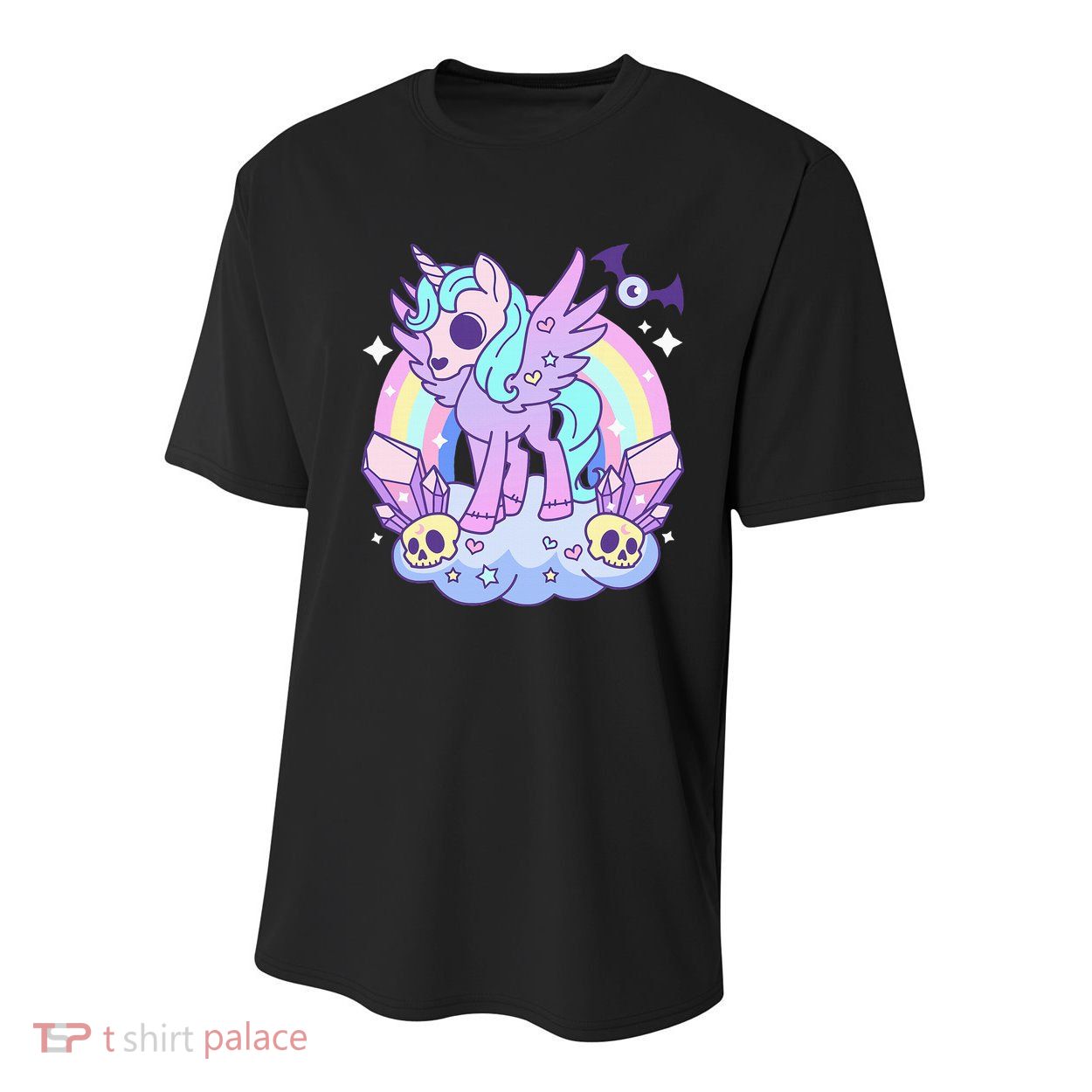 Kawaii Pastel Goth Unicorn Pony Aesthetic Gothic Skeleton Youth Performance Sprint T-Shirt