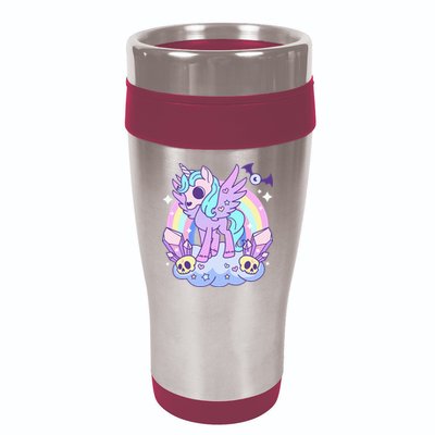 Kawaii Pastel Goth Unicorn Pony Aesthetic Gothic Skeleton 16oz Travel Tumbler