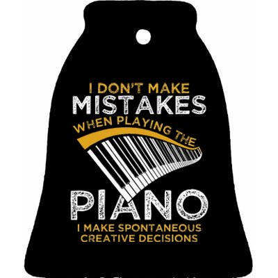 Keyboard Pianist Gifts Music Musician Piano Ceramic Bell Ornament