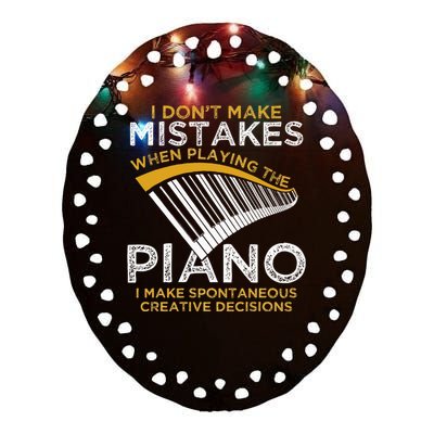 Keyboard Pianist Gifts Music Musician Piano Ceramic Oval Ornament