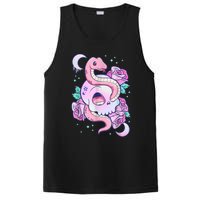 Kawaii Pastel Goth Cute Creepy Skull Serpent Snake Roses PosiCharge Competitor Tank