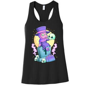 Kawaii Pastel Goth Cute Creepy Plague Doctor Skull Premium Women's Racerback Tank