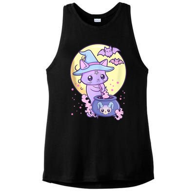 Kawaii Pastel Goth Cute Creepy Witch Cat Wicca Ladies PosiCharge Tri-Blend Wicking Tank