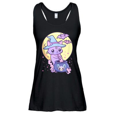 Kawaii Pastel Goth Cute Creepy Witch Cat Wicca Ladies Essential Flowy Tank