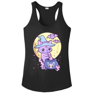 Kawaii Pastel Goth Cute Creepy Witch Cat Wicca Ladies PosiCharge Competitor Racerback Tank