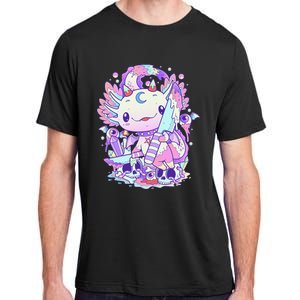 Kawaii Pastel Goth Cute and Creepy Axolotl Knife  Adult ChromaSoft Performance T-Shirt