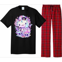 Kawaii Pastel Goth Cute and Creepy Axolotl Knife  Pajama Set