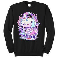 Kawaii Pastel Goth Cute and Creepy Axolotl Knife  Tall Sweatshirt