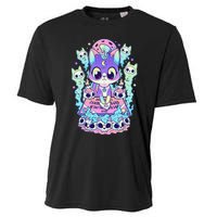 Kawaii Pastel Goth Cute and Creepy Occult Cat Ouija Board  Cooling Performance Crew T-Shirt