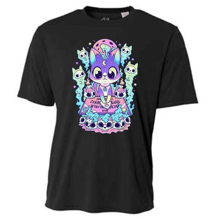 Kawaii Pastel Goth Cute and Creepy Occult Cat Ouija Board  Cooling Performance Crew T-Shirt