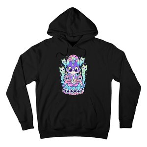 Kawaii Pastel Goth Cute and Creepy Occult Cat Ouija Board  Hoodie