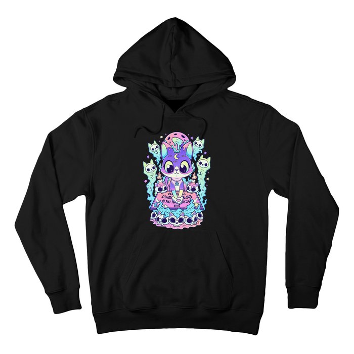 Kawaii Pastel Goth Cute and Creepy Occult Cat Ouija Board  Hoodie