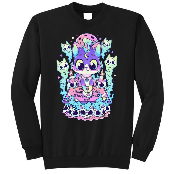 Kawaii Pastel Goth Cute and Creepy Occult Cat Ouija Board  Sweatshirt